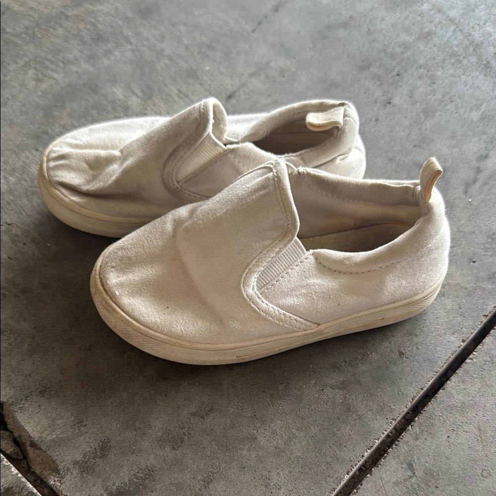 Kids White Slip-On Shoes